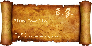 Blun Zomilla névjegykártya
